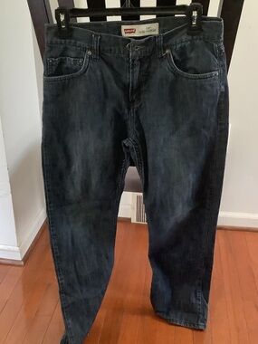 Levi's Men's Washed Black Slim Straight Jeans